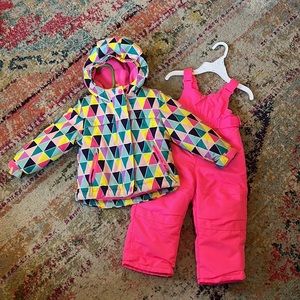 Cat and Jack Toddler Winter Jacket and Bibs
